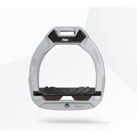 Veiligheidsstijgbeugels Ruitersport Hellend Grip Aluminium/Zwart/Bruin Kinderen Flex-On Safe-On