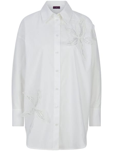 Lange blouse Van TALBOT RUNHOF X PETER HAHN wit