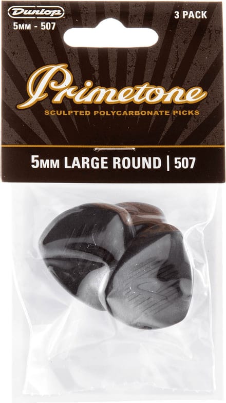 Jim Dunlop Primetone - Plectrums - Classic 507 Large Rond - Player's Pack 3 Stuks