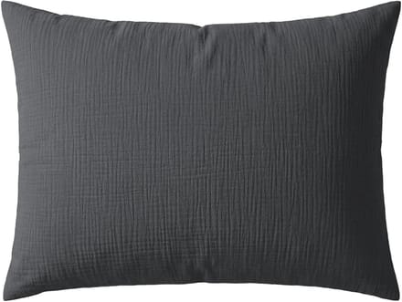Zelesta Deluxe Katoen Mousseline Kussensloop Set Van 2 - Antraciet 60x70cm
