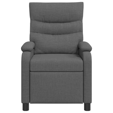 vidaXL - Recliner - Donkergrijs - Stof