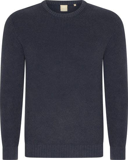 Mario Russo Rib Sweater - Trui Heren - Sweater Heren - Pullover heren - Navy - M