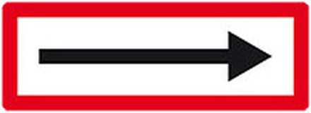 Brandweerpictogram pijl reflecterend, bord