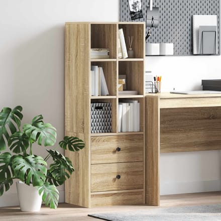 vidaXL - Highboard - met - lade - Sonoma - Eik - 45,5 - x - 34 - x - 127 - cm