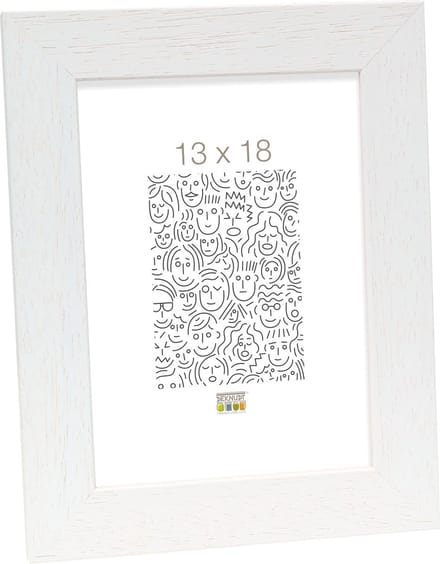 Deknudt Frames fotolijst S226K1 - wit hout - breed - 13x18 cm