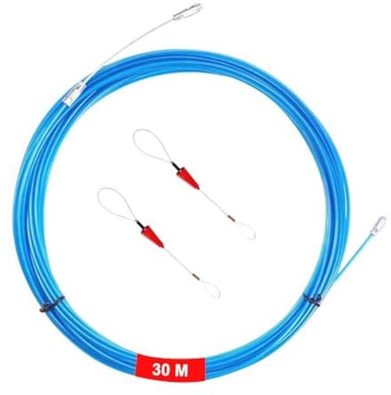 30 m Kabeltrekhulp - Polyester Intrekdraad voor Glasvezel en Huishoudelijke Stroom
