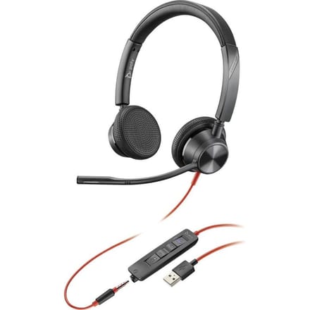 Headphones with Microphone Poly 214017-01 Red Black