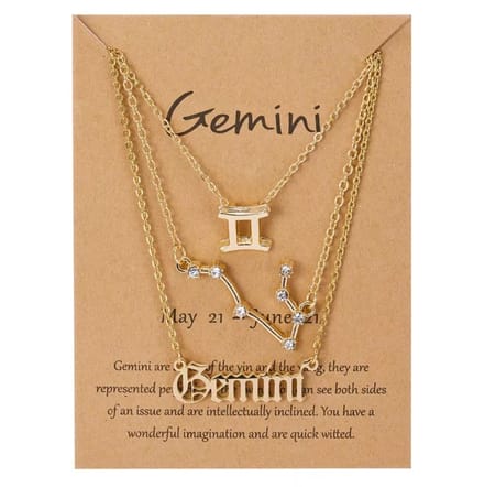 EmmyRovi – Tweelingen Ketting Set – 3 kettingen – Sterrenbeeld