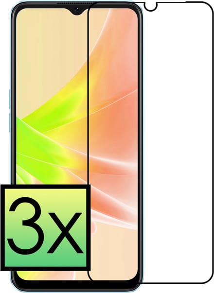 Screenprotector - 3 Stuks - Geschikt voor OPPO A57 - Full Cover - Beschermglas - Gehard Glas - Tempered Glass - Screen Protector