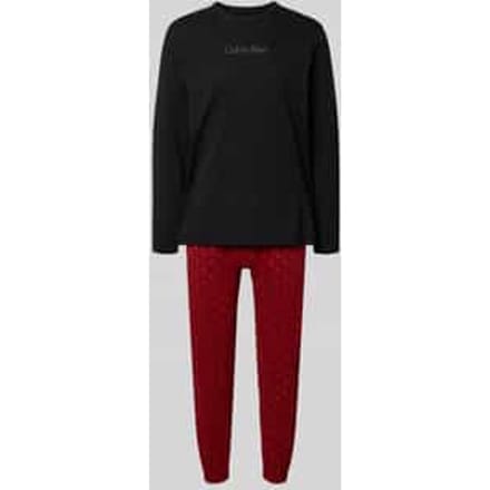 Pyjama met logomotief en labelstitching