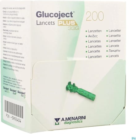 Glucoject Lancets Plus 33g 200 44123