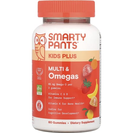 Kinderen Plus, Multi & Omega Gummies, Citroen, Sinaasappel, Aardbei Banaan, 60 Gummies
