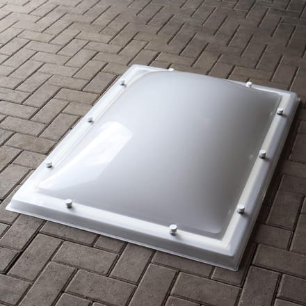 Lichtkoepel plexiglas opaal 70x100 cm dubbelwandig