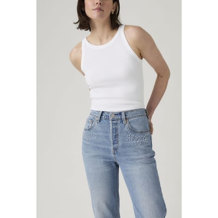 Levi's 501 Crop Spark My Spurs Größe: W29L26 | Straight Jeans Outlet | Damen