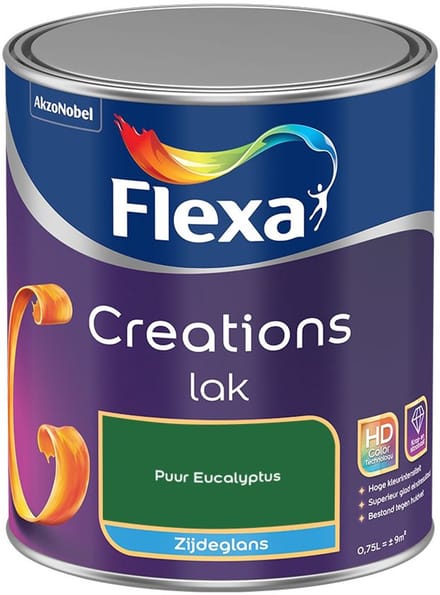 Flexa - Creations Lak Zijdeglans - Puur Eucalyptus - Mengverf - 750 Ml