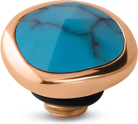Melano Twisted Gemstone Cloud Steentje Turquoise | Rosé