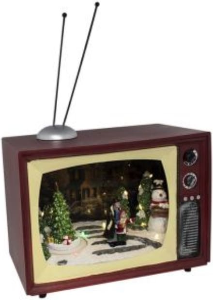 Kerstscene in TV LED 20,5 cm assorti excl. batterijen