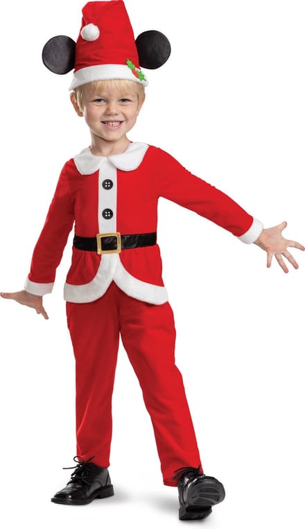 DISNEY, Kerstmis kostuum Mickey Classic Peuter, Maat M (3T-4T jaar)