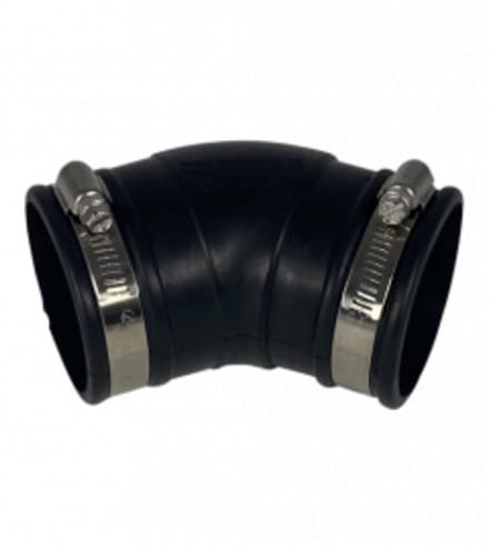 Air Aqua Flexibele EPDM bocht (45°) 90mm