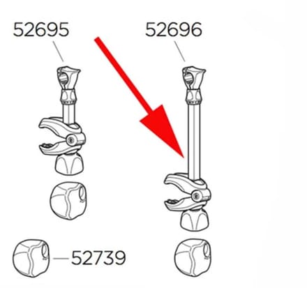 Thule Medium Bike Arm Without 917/918 Eur Slot Zwart