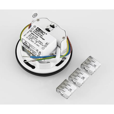 Molto Luce inbouwlamp Wall 68R Sina IP44 RD, zwart