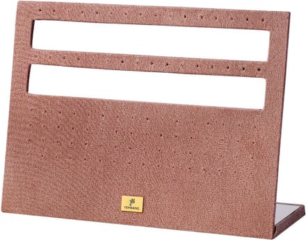 Yehwang - Oorbel display voor 48 paar oorbellen - Roze flanel