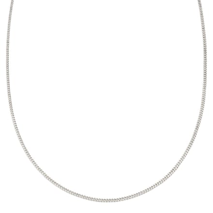 Argentia | Ketting met 2 mm gourmetschakels van ongecoat ruw 925 sterling zilver