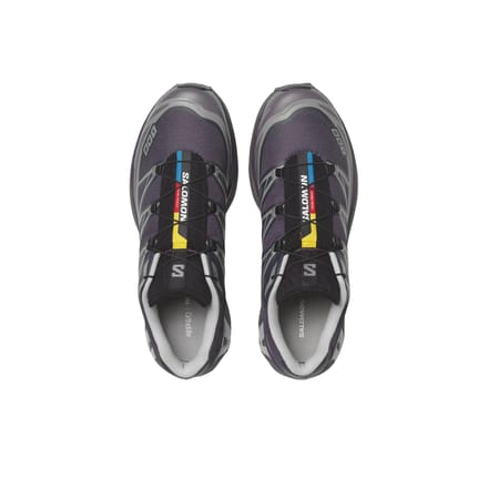 Salomon XT-6 Nine Iron Plum Baskets Unisexe Gris Excalibur L47864100 38