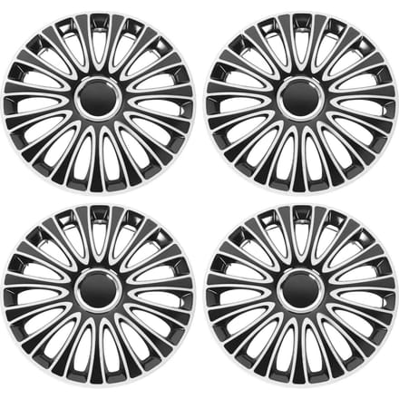 4 Pièces Cache-Moyeu de Roue 15 Pouces Encliquetable Universel ABS Cache-Moyeu R15 Ensemble de Couvercles de Jante de Roue de Rechange pour gray