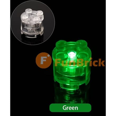10 STUKS Multi Flash LED Licht Bouwstenen 2x2 Rond Baksteen MOC Speelgoed voor Stadsweg Assemblage Klassiek Cadeau 2PCS
