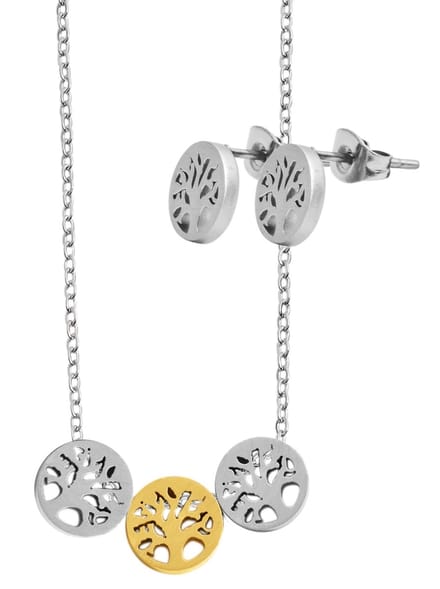 AKZENT Akzent dames sieradenset Edelstahl zilver