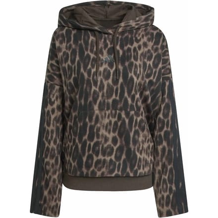 Dames hoodie van fleece met luipaardprint adidas Essentials