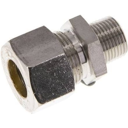 15L & R3/8'' RVS Rechte Knelfitting Buitendraad 315bar ISO 8434-1