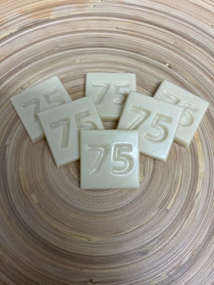 Callebaut - Chocolade cijfer 75 - Cadeau verjaardag - Smaak wit