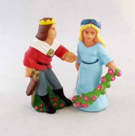 Vintage speelset - Doornroosje - 2 stuks - 6 cm - kunststof