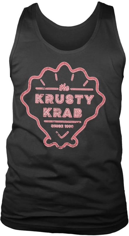 Spongebob The Krusty K-rab, sinds 1999. Tanktop, T-shirt, zwart