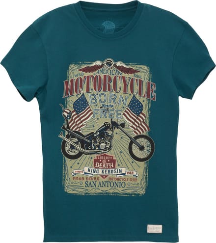 King Kerosin T-shirt Born To Be Free Blauw