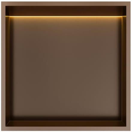 Hotbath &More Inbouwnis - 30 x 30 x 10 cm - met LED-verlichting - Tuscan Bronze