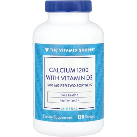 The Vitamin Shoppe, Calcium 1200 avec vitamine D3, 120 gélules