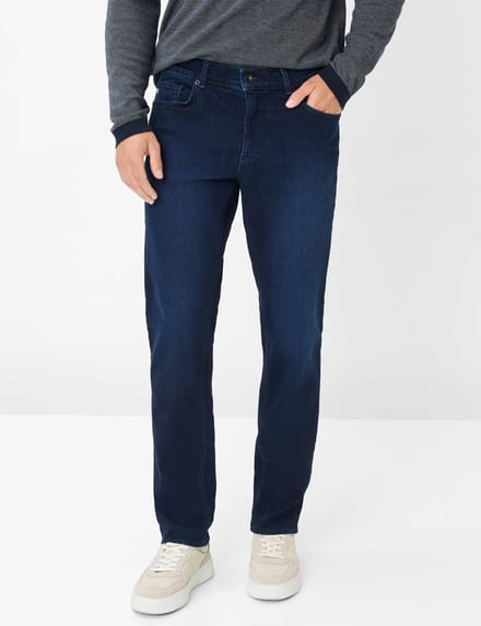 Brax Heren Jeans  Style COOPER, denim donkerblauw, maat 32/36