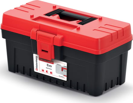 Prosperplast - Gereedschapskoffer - 36x18,6x19,3cm - Ergonomische Handgreep - Czarno-Czerwony