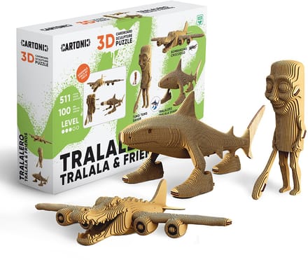 CARTONIC 3D Puzzel Tralala Trio - Kartonnen DIY Creatief Speelgoed - 14+ jaar
