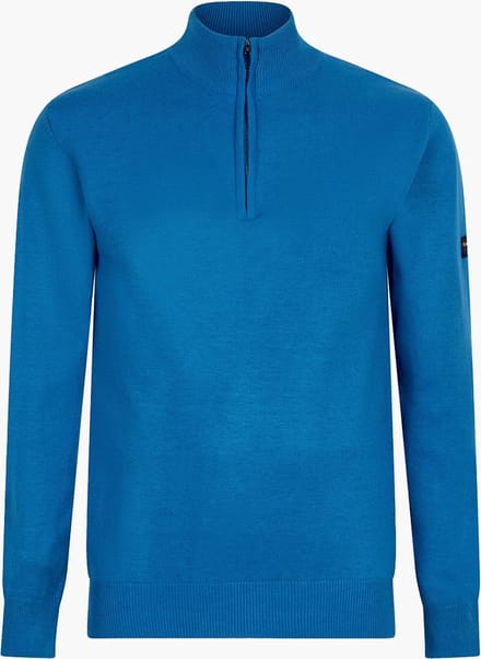 Luxury Zip Sweater I Cyan Blue