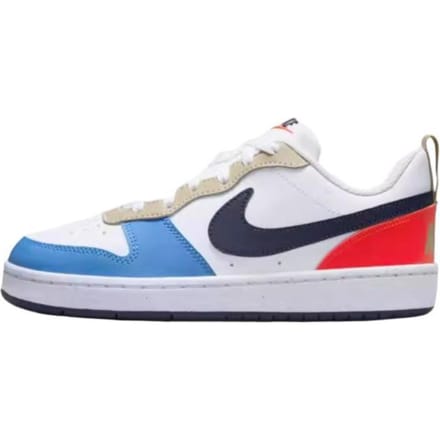 Nike Court Borough Low Recraft GS Wit Thunder Blue Light Crimson Kindersneakers Blue-Beyond DV5456-124 35.5