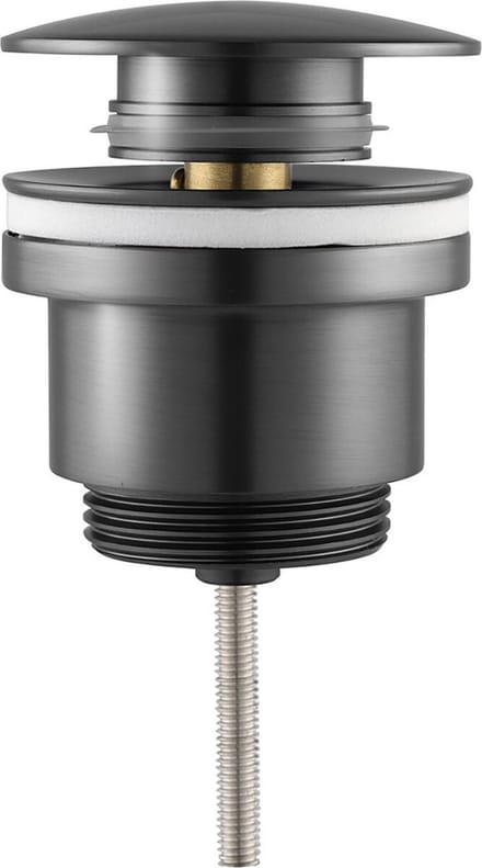 Clickwaste Afvoerplug - Leoni Clis - Messing - PVD - Gunmetal Grijs