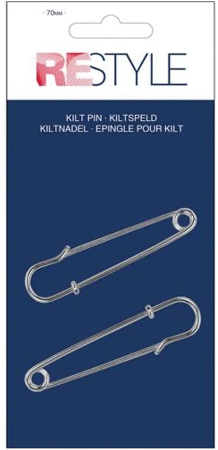 Kiltspeld 76 mm zilver, 2 stuks