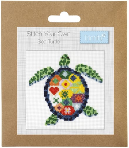 Borduurpakket Kruissteekpakket Telpatroon: Zeeschildpad