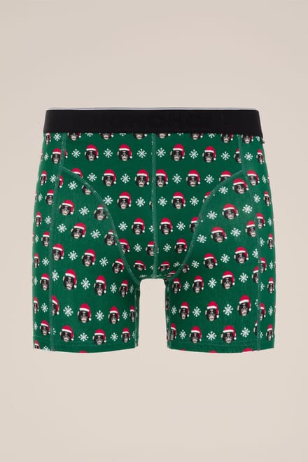 WE Fashion Heren boxershort met kerstprint