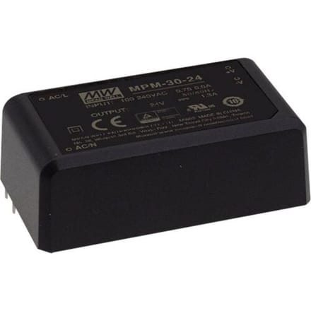 MEAN WELL MPM-30-24 AC/DC-printnetvoeding 24 V/DC 1.3 A