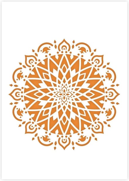 QBIX Mandala Sjabloon A3 Formaat Kunststof - Uitsnede diameter 25cm